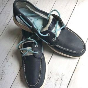 SPERRY TOP SIDER BLUE LEATHER SZ.9M
